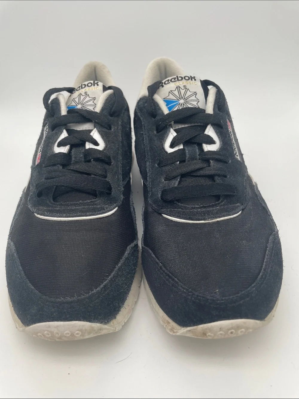 Reebok Classic Nylon sneakers in a black and white suede upper Retro 80s W9